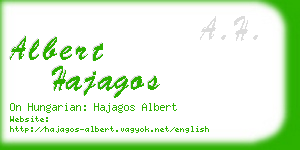 albert hajagos business card